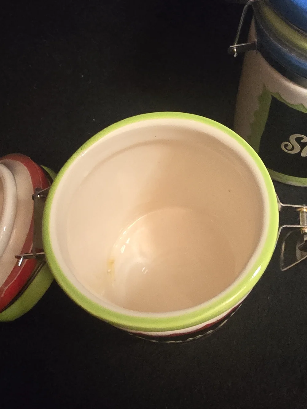 Ceramic Creamer & Sugar Canister Set with Colorful Lids